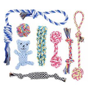 Pet Dog Chew Toys for Chewers, 8 pack Interactive Washable